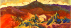 Monte Battaglia - olio su tela cm. 50x40-il periodo rosso